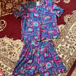 Petite Sophisticate Purple and Pink 2 piece Set